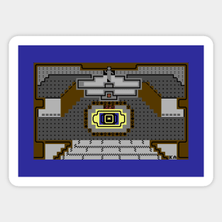 Resident Evil 2 RPD Main Hall - PETSCII (C64) original artwork Sticker